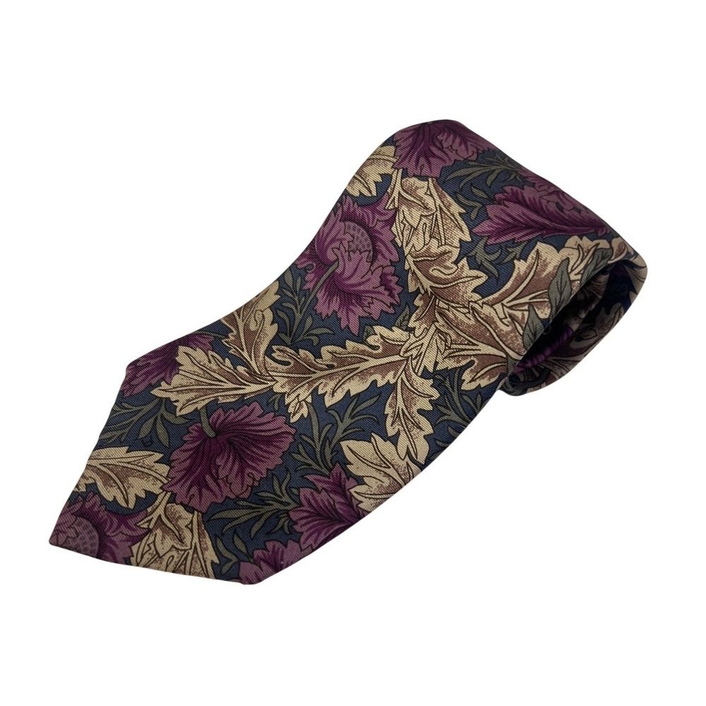 Rooster Men's Vintage Floral Silk Necktie